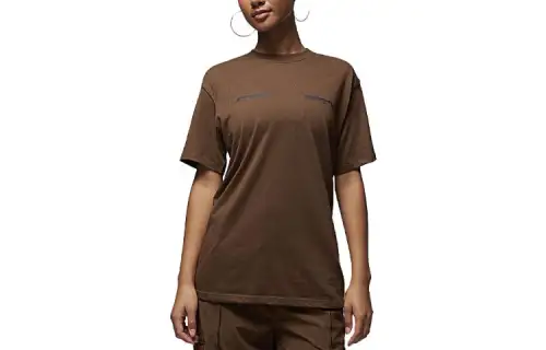 Jordan Sport Drop Shoulder Sleeve T Shirt Women's Brown