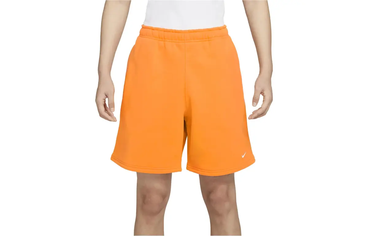 Nike Casual Shorts Unisex Bright Orange Moderate Straight Fit Pants