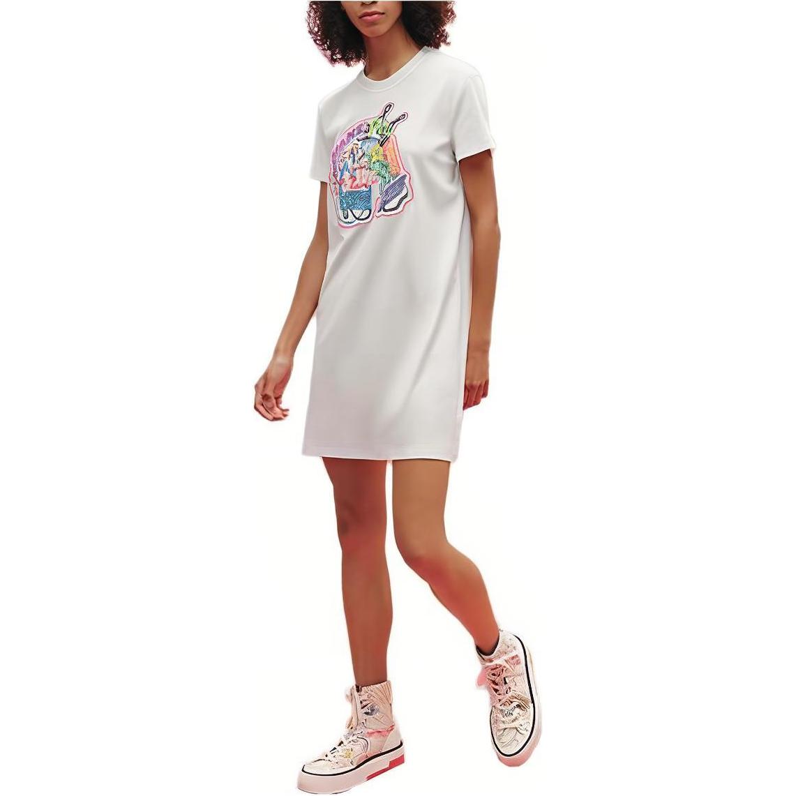 Женское платье Hermes SS23 Print Dress (белое)