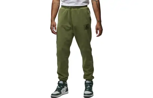 Jordan ESSENTIALS Knitted Sweatpants Men's Olive Green Moderate Cuffed Pants