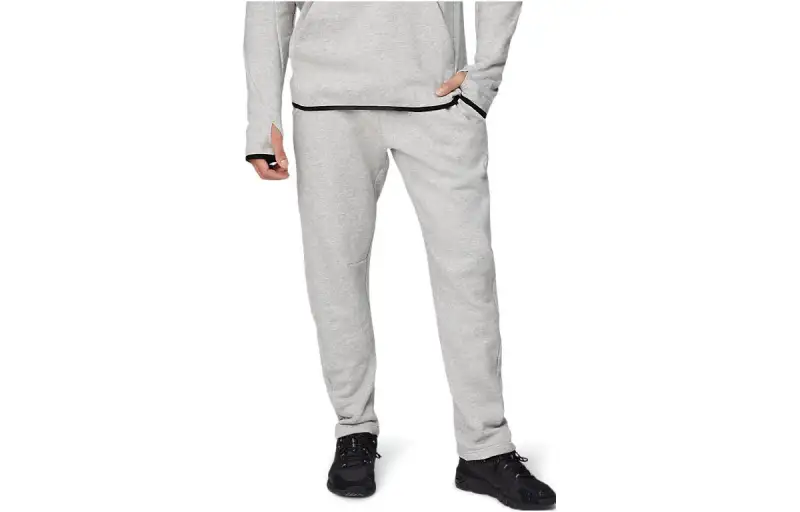 ASICS Casual Pants Men's Gray Moderate Straight Fit Pants