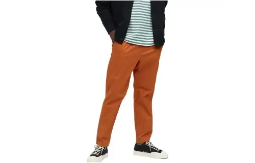 UNIQLO Casual Pants Men's Orange Brown Moderate Straight Fit Pants