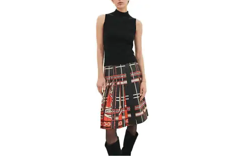 HERMES Knitwear Women's Black Half Turtleneck Moderate Other