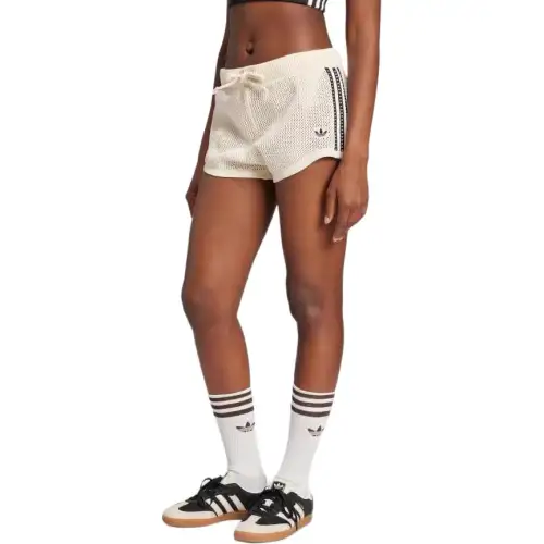 Adidas Women's Premium Crochet Sprinter Shorts Wonder White