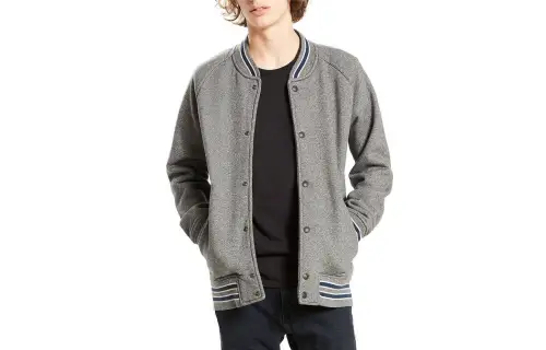 Levis Baseball Jacket Men's Gray