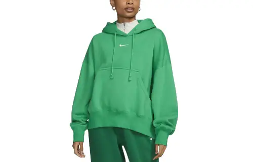 Nike Sweatshirts Women's Green Hooded Moderate Regular
