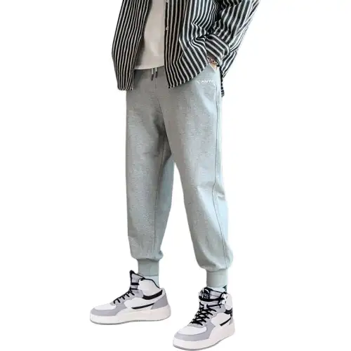 Anta Knitted Sweatpants Men's Gray Heather Gray
