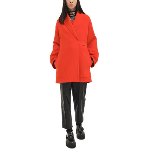 HERMES Coats Women's Orange Moderate
