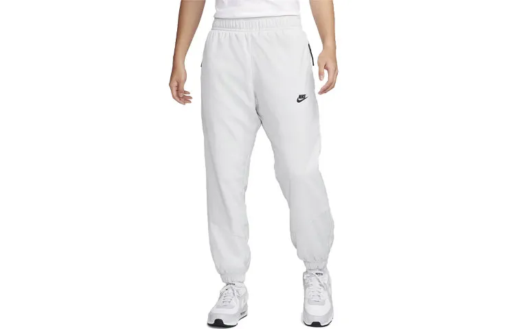 Nike Knitted Sweatpants Men's Light Silver Moderate Cuffed Pants