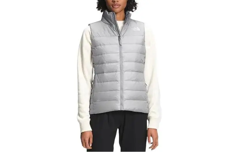 THE NORTH FACE Vests Women's Gray Stand Collar Moderate Straight Fit