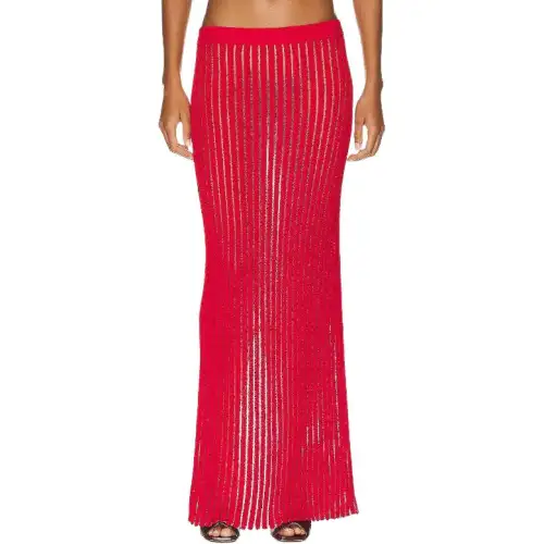 Bottega Veneta Casual Long Skirt Women's Red