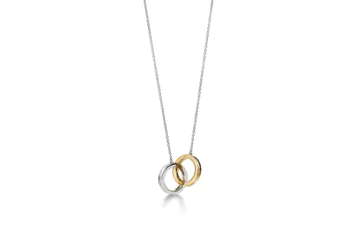 TIFFANY & CO. Tiffany 1837® Series Tiffany 1837™ Series Two-tone buckle pendant 18K gold sterling silver necklace Uniform couple model for men and women Silver