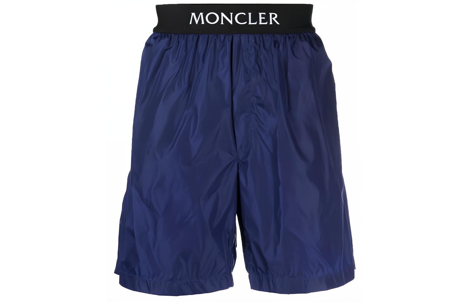 Мужские шлепанцы Moncler (синие)