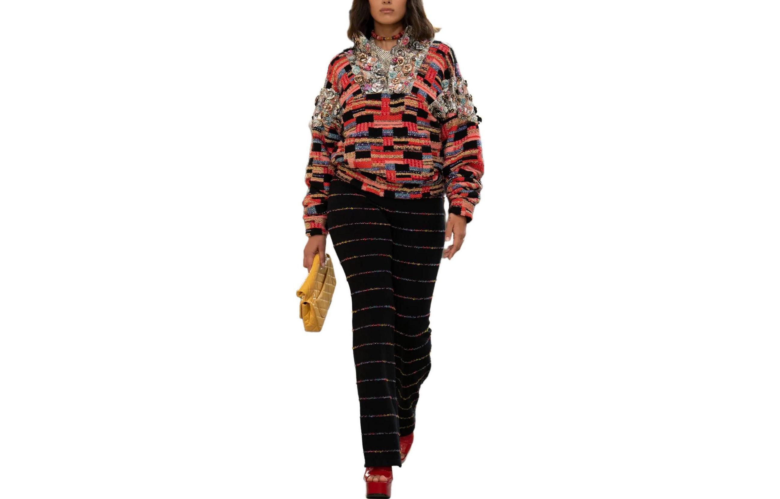 CHANEL SS23 Casual Pants Women's Black