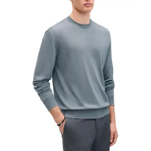 HERMES Cashmere Sweater Men's Light Blue
