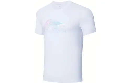 Li Ning Badminton Collection T Shirt Unisex White