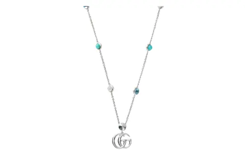 Gucci Gg Marmont mother-of-pearl necklace