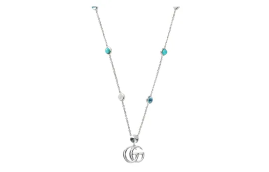 Gucci Gg Marmont mother-of-pearl necklace