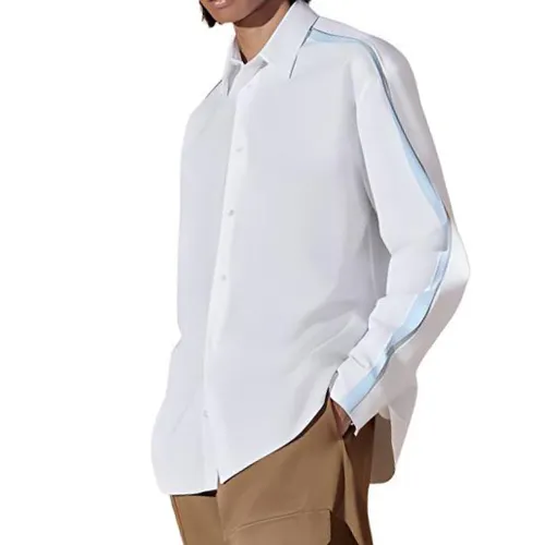 HERMES Shirts Men's White Lapel Moderate Other