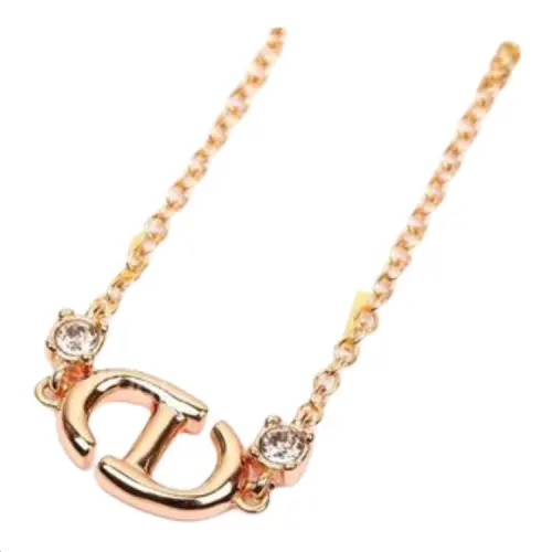 DIOR Metal Necklaces Women's Pink