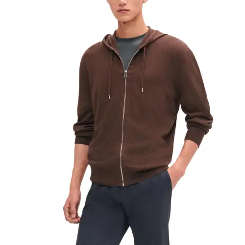 HERMES Cashmere Sweater Men's Chocolate