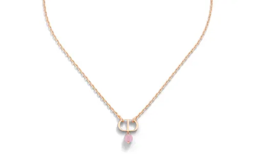DIOR Resin Necklaces Women's Rose Gold