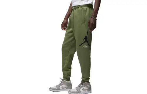 Jordan ESSENTIALS Knitted Sweatpants Men's Light Olive Moderate Cuffed Pants