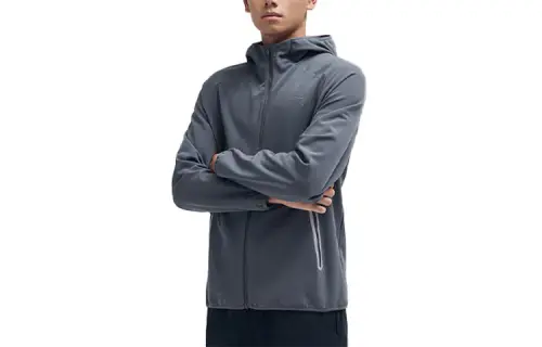 ANTA Jackets Men's Road Trace Gray Hooded Moderate Other