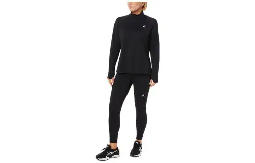 ASICS THERMOPOLIS Casual Pants Women's Black Moderate Straight Fit Pants