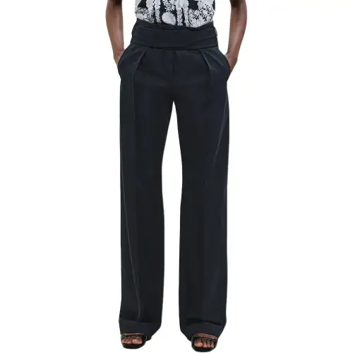 HERMES Casual Pants Women's Blue Black