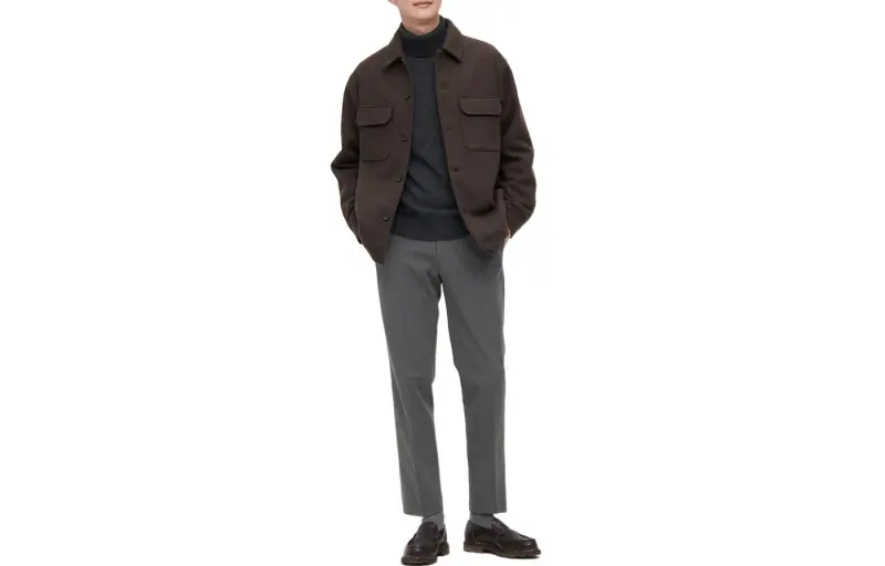 UNIQLO FW22 Straight Fit Pants Moderate Casual Pants All Men's Gray