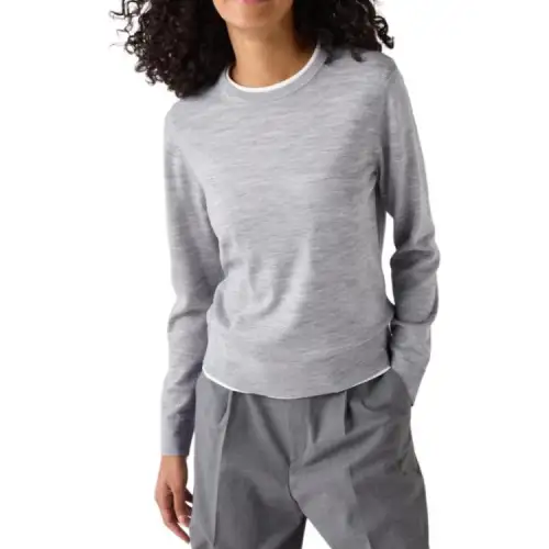 UNIQLO Sweaters Women's Gray Crew Neck Moderate Other