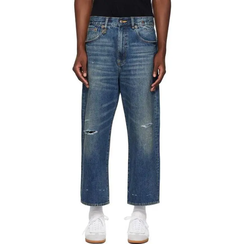 R13 Jeans Men's Blue Moderate Straight Fit Pants