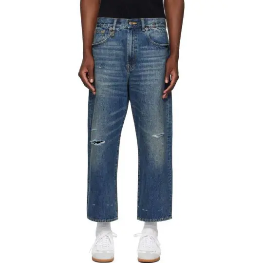 R13 Jeans Men's Blue Moderate Straight Fit Pants