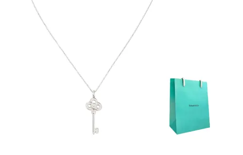 TIFFANY & CO. Tiffany Keys 18K White Gold Necklaces Women's White
