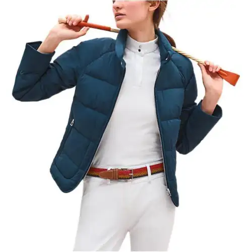 HERMES Down Jacket Women's Dark Blue