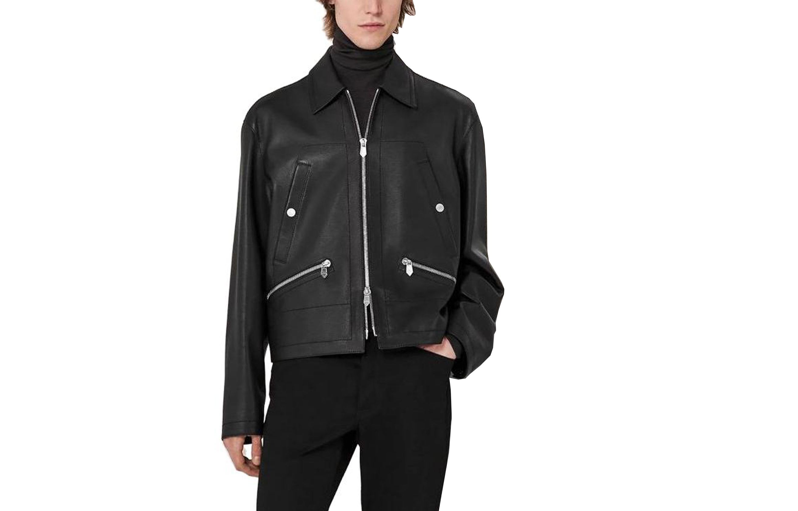 HERMES FW23 Leather Jacket Men's