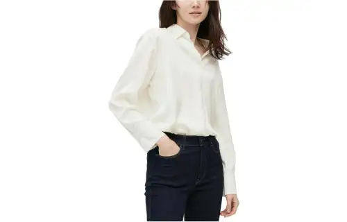 UNIQLO Shirts Women's Ivory Square Collar Moderate Other