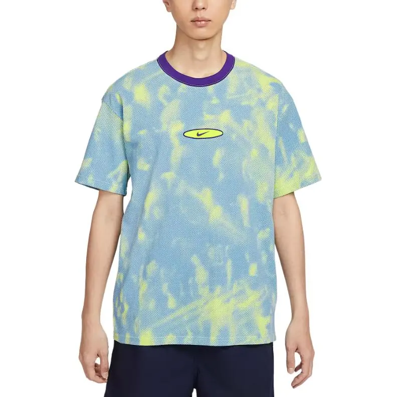 Nike T-Shirts Men's Blue Crew Neck