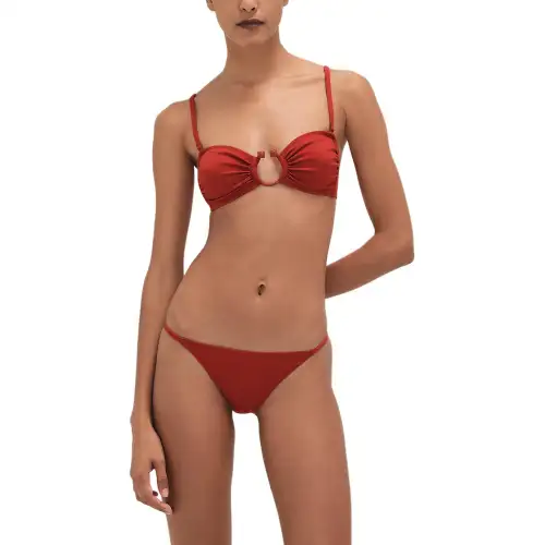 HERMES SS25 Bikini Women's Vermilion Red