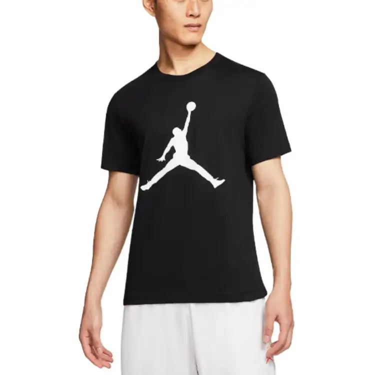 Jordan Apparel T Shirts Men's Black Crew Neck