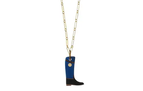 HERMES Necklaces Women's Navy Blue