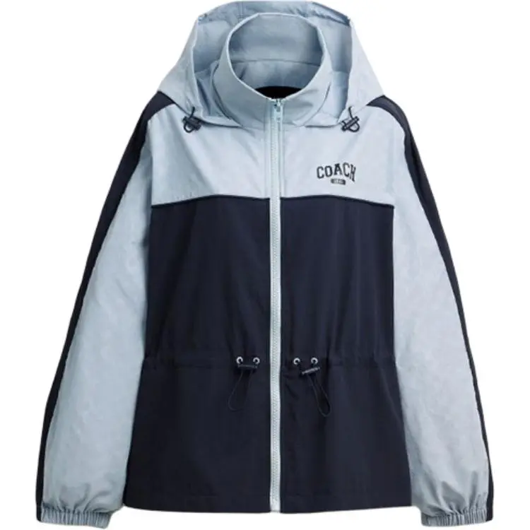 COACH Jackets Women's Marine Blue Hooded (Detachable) Moderate Other