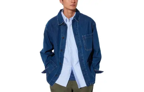 UNIQLO Jackets & Coats Unisex Denim Blue