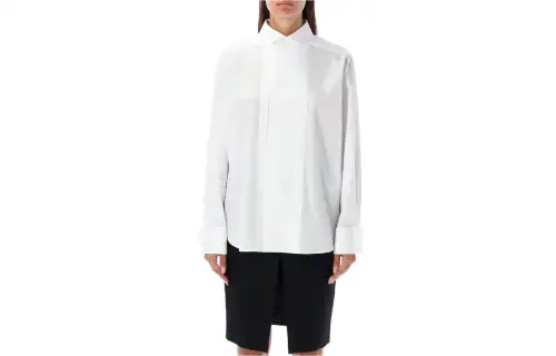 SAINT LAURENT Straight Hem Poplin Shirt