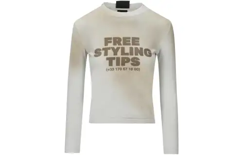 Balenciaga Dirty Vintage Effect Long Sleeved T Shirt