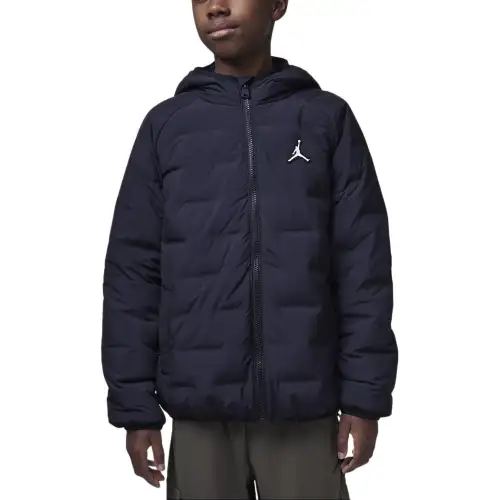 Jordan Children's comfortable soft keep warm black down jacket, for teenagers