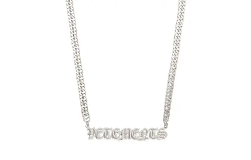 Vetements Gothic logo Necklace