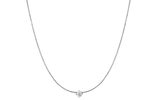ZEGL 925 Sterling Silver Synthetic Cubic Zirconia Necklaces Women's