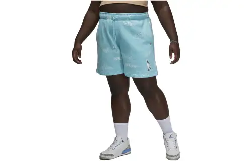 Jordan Sports Shorts Women's Blue Moderate Wide Leg Pants